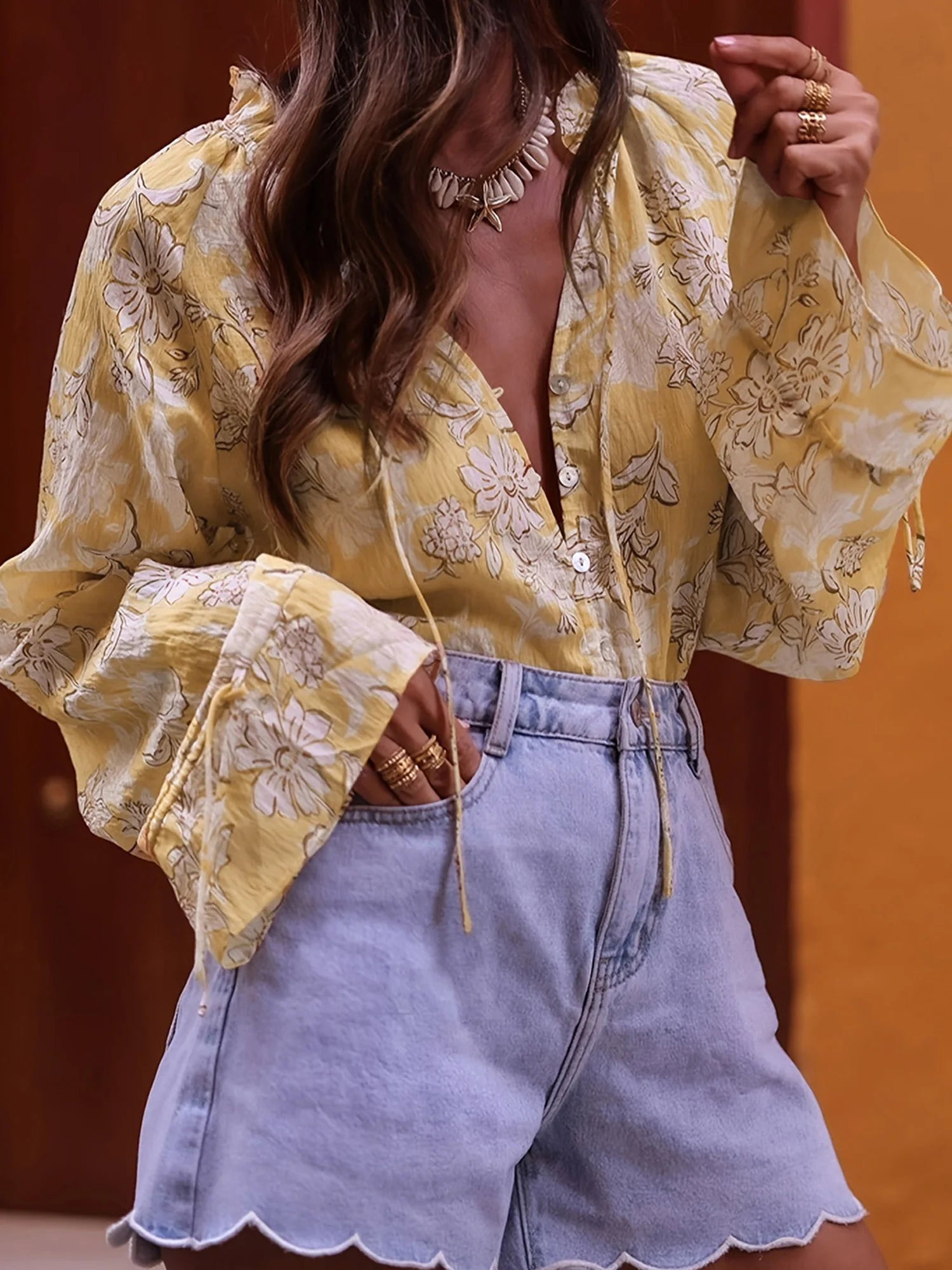 Boho Floral Blouse